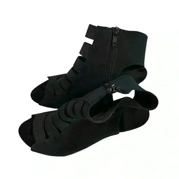 Onex Shoes Black High Heel Wedge Size 6 - Picture 2 of 5